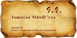 Ivanicza Viktória névjegykártya
